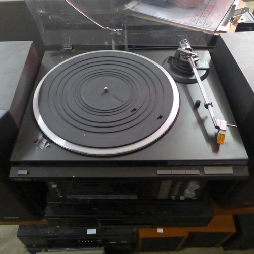 2171 - A quantity of Technics stereo equipment including a Quartz SL-QD33 direct drive automatic turntable ... 