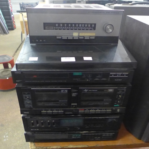 2172 - A quantity of TR10 stereo equipment including a P-3S computer controlled linear tracking turntable s... 