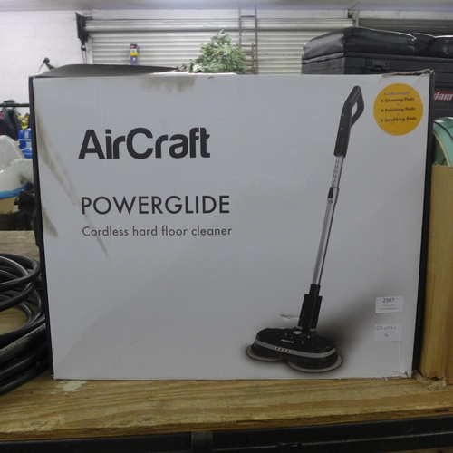 2387 - An Aircraft Powerglide cordless hard floor cleaner