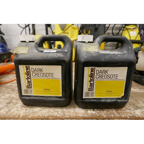 2244 - 2 x 4 litre bottle of Bartoline dark creosote