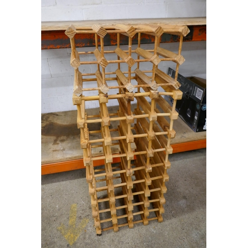 2252 - A large wooden wine rack