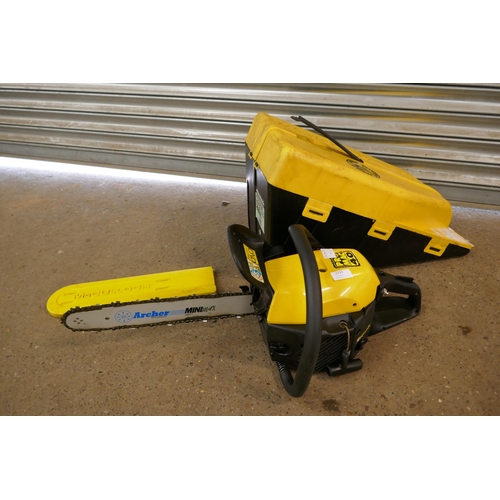 2259 - A McCulloch Pro Mac petrol chainsaw with case, spare chain and oil - Police repossession