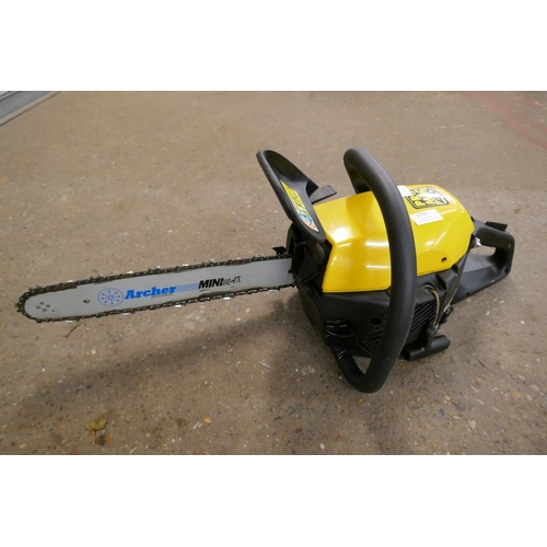 2259 - A McCulloch Pro Mac petrol chainsaw with case, spare chain and oil - Police repossession