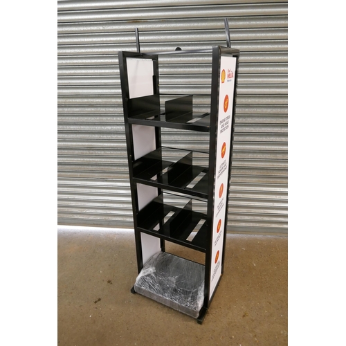 2276 - 2 Shell Helix Motor Oil black metal shop display stands