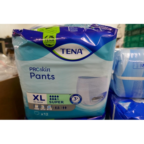 2299 - Four packs of ten Pro Skin size XL sanitary pants and 4 Attends pull on disposable pants