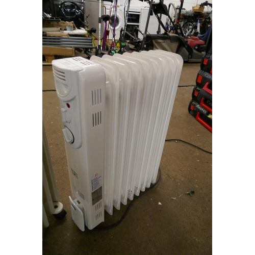 2315 - 2 Oil filled radiators - A Bauknecht 12 fin and one other 9 fin