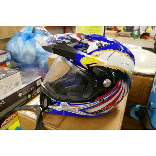 2325 - A Nitro Racing motorcross racing helmet with American Eagle/Stars and Stripes design