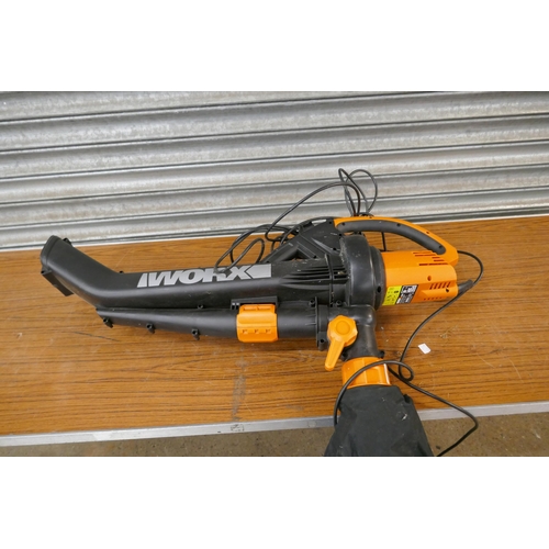 2336 - A WORX (WG501E) 240V 300-W garden blow vac with collector bag