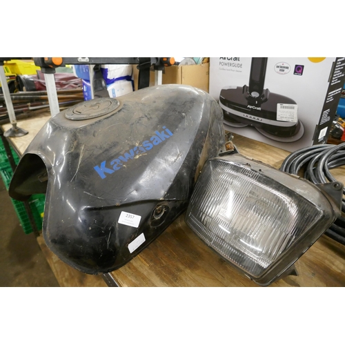 2357 - A Kawasaki petrol tank and head light