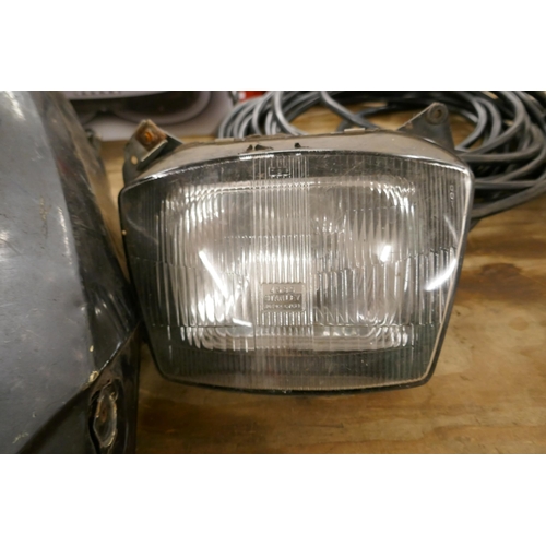 2357 - A Kawasaki petrol tank and head light