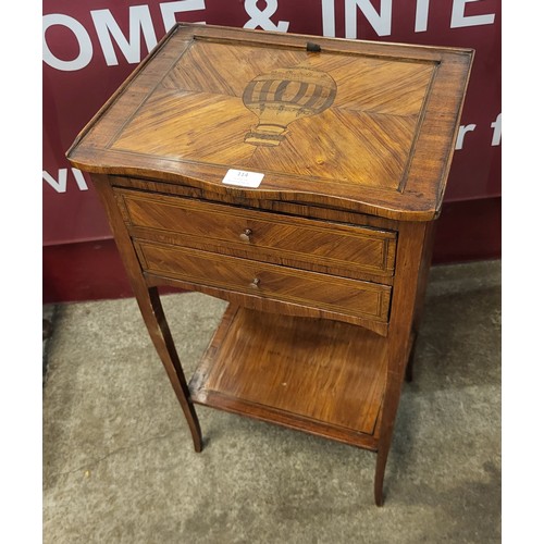 114 - A 19th Century French inlaid kingwood gueridon table