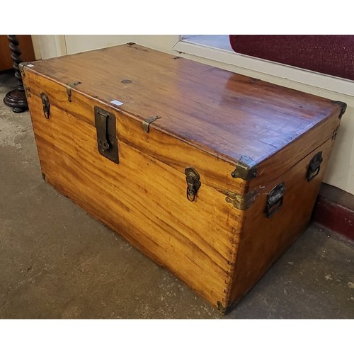 123 - A 19th Century style ships camphorwood chest