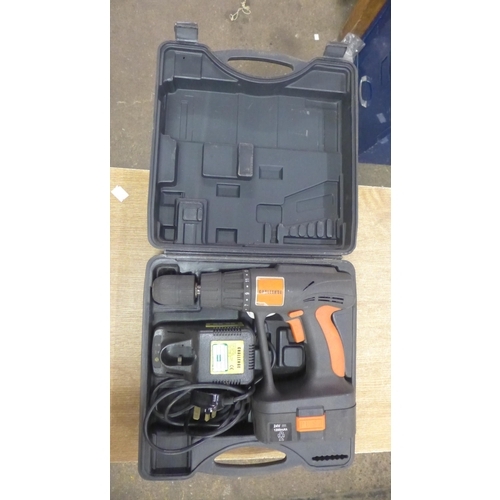 2032 - A Challenge 24v cordless drill in case with battery and charger (BD0405)