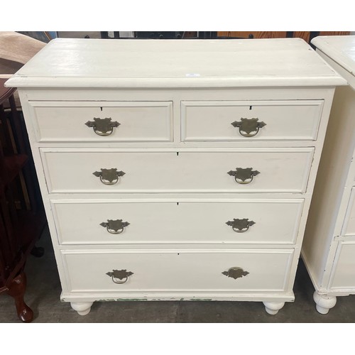 169 - A Victorian painted pine chest of drawers