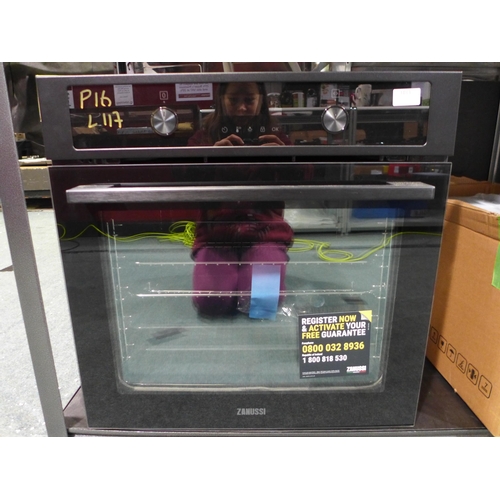 3183 - Zanussi Single Pyrolytic Oven with AirFry (H594xW594xD568) - Black, original RRP £515.84 inc. VAT (4... 