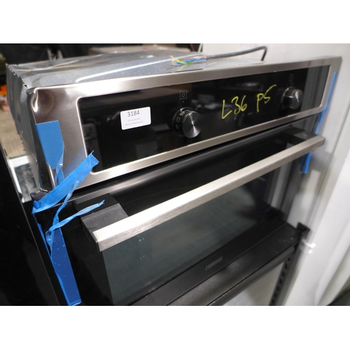 3184 - Zanussi Compact Multifunction Oven with Microwave - Stainless Steel (Cosmetic Damage) (H455xW595xD56... 