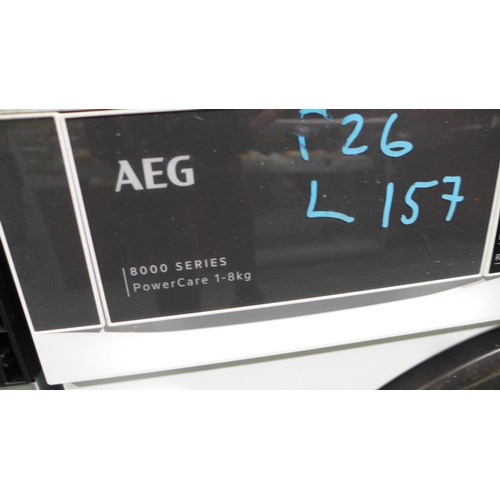 3201 - AEG 8000 Series PowerCare Washing Machine, original RRP £250 inc. VAT (422-157) * This lot is subjec... 