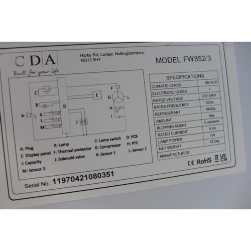 3207 - CDA 50/50 Integrated Fridge Freezer (H1772xW540xD540) - model no.:- FW852, original RRP £409.17 inc.... 