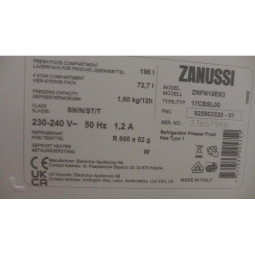 3221 - Zanussi 70/30 Fridge Freezer - Low Frost (H1772xW546xD549), original RRP £557.50 inc. VAT (422-130) ... 