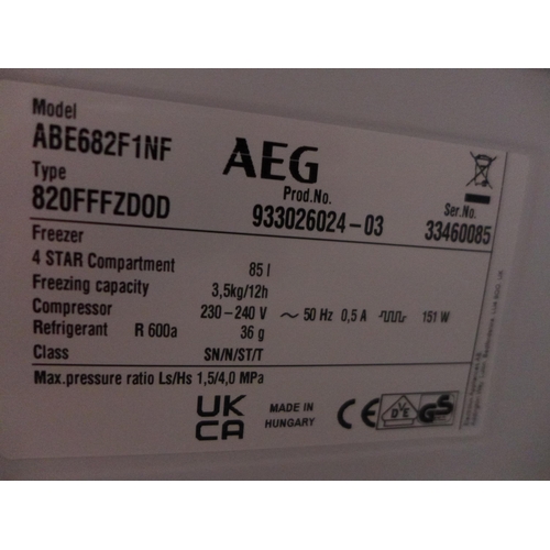 3254 - AEG Frost Free Built Under Freezer (H815xW596xD550) - model no.:- ABE682F1NF, original RRP £482.5 in... 