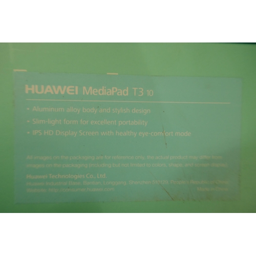 2121B - A Huawei Mediapad T3-10 10 inch tablet computer boxed