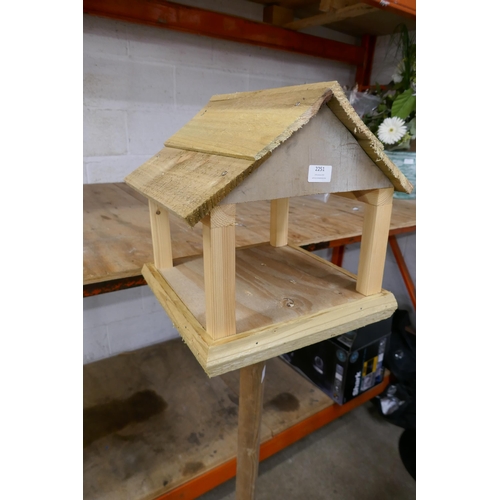 2251 - A wooden bird table