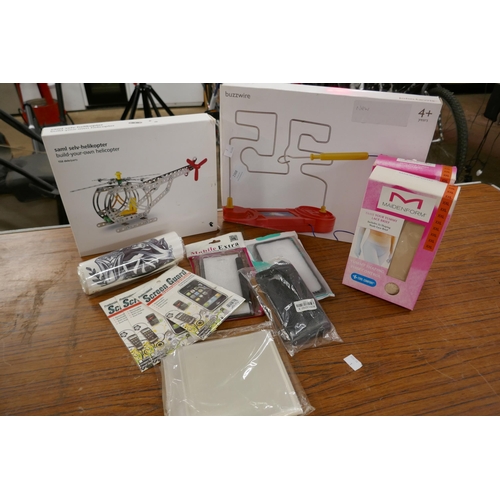 2368 - A quantity of screen protectors, games, temporary tattoos and hold-in underwear