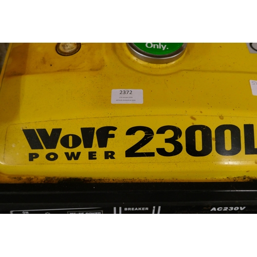 2372 - A Wolf Power 2300LR (AC230v) generator