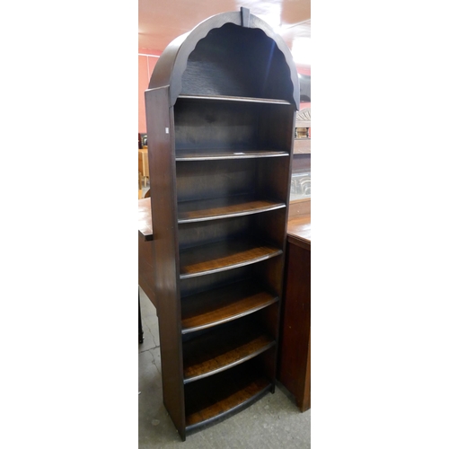 101 - A tall oak open bookcase