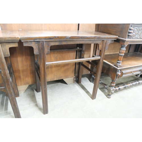 104 - A pair of 19th Century style Chinese elm altar tables