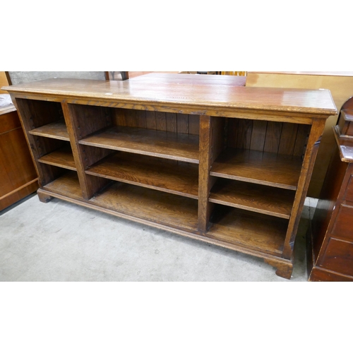 119 - An large George III style Ipswich oak open bookcase