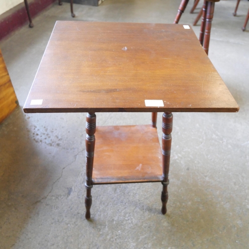 126 - A late Victorian square mahogany occasional table