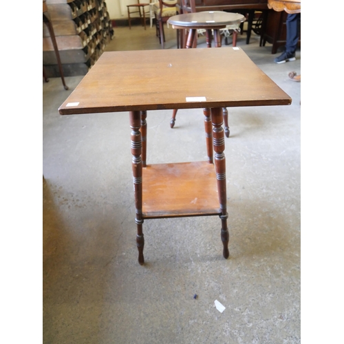 126 - A late Victorian square mahogany occasional table