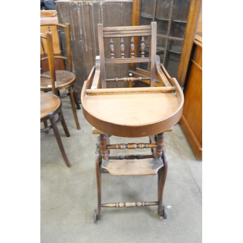 134 - A Victorian walnut metamorphic child's chair