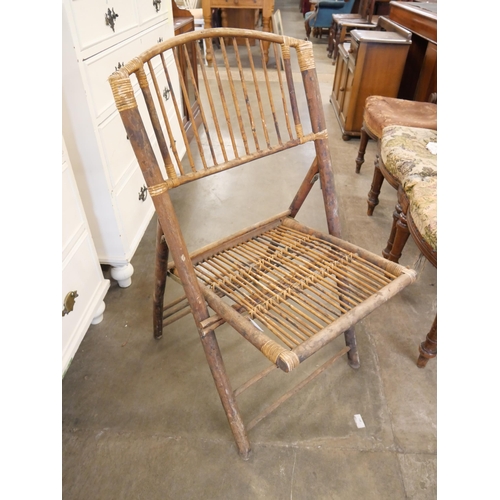 159 - An early 20th Century bamboo folding chair