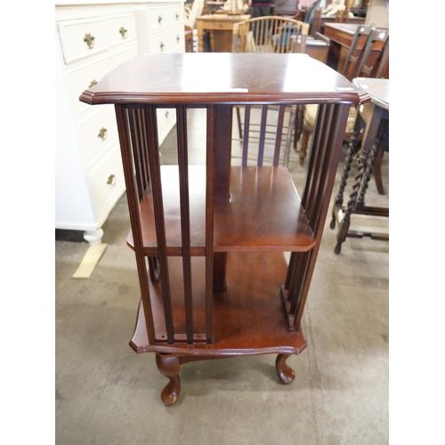 168 - A mahogany revolving bookcase