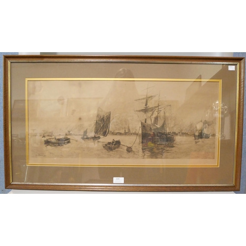 224 - A pair of signed Alec Grieve etchings, coastal scenes, framed