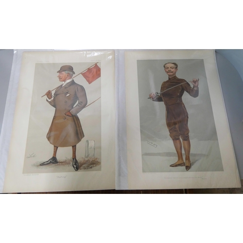 231 - Eight Vanity Fair prints of Sportsmen, issued 1869-1914, unframed