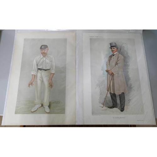 231 - Eight Vanity Fair prints of Sportsmen, issued 1869-1914, unframed