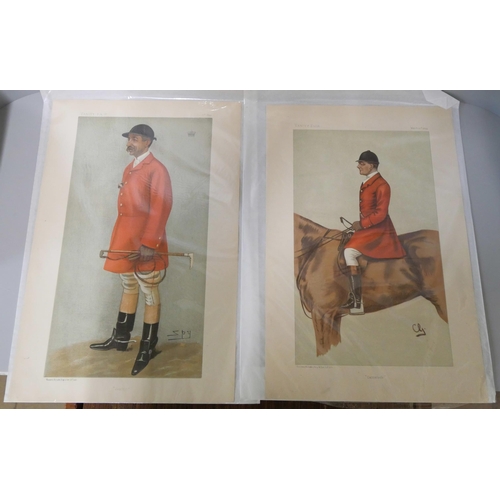 232 - Eight Vanity Fair prints of fox hunters, issued 1869-1914, unframed