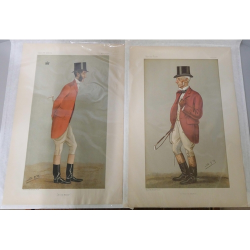 232 - Eight Vanity Fair prints of fox hunters, issued 1869-1914, unframed