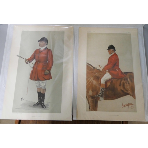 232 - Eight Vanity Fair prints of fox hunters, issued 1869-1914, unframed