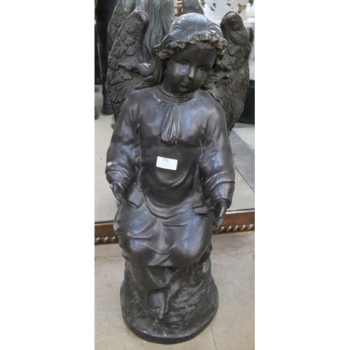 259 - A large French style bronze figure of an angel