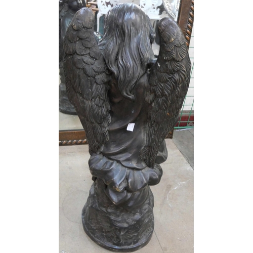 259 - A large French style bronze figure of an angel