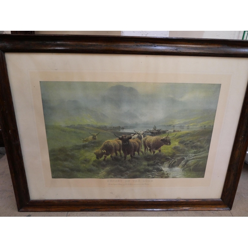 262 - Assorted prints, including Highland cattle, etc.