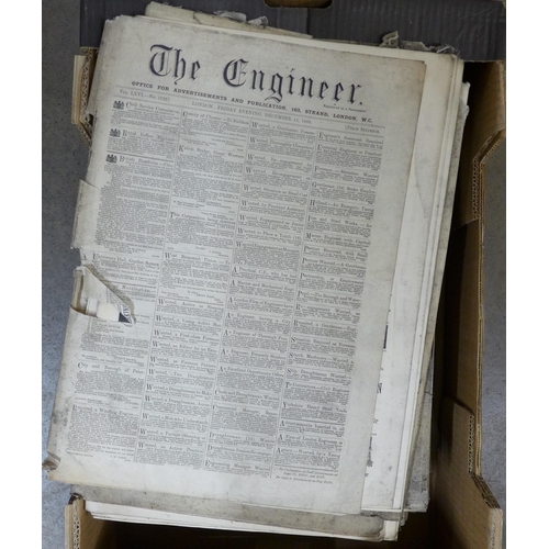 298 - A collection of approximately forty 19th Century Engineer newspapers