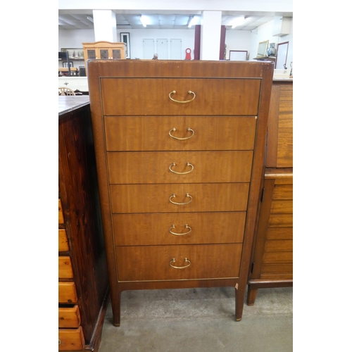 60 - A walnut chest of drawers