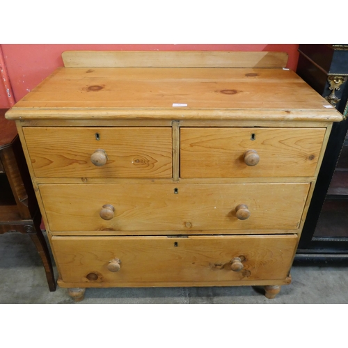 73 - A Victorian pine chest of drawers