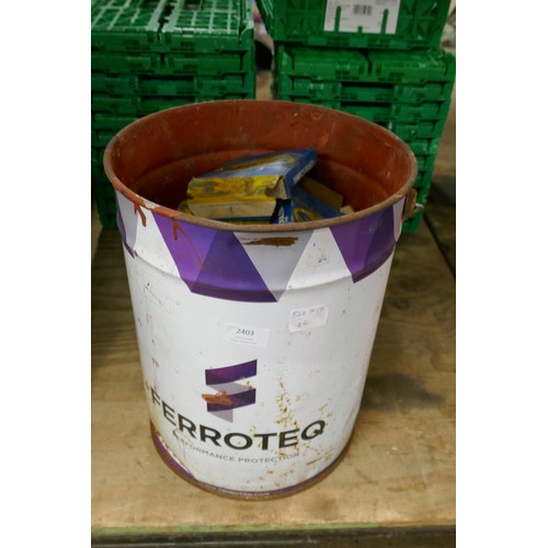 2403 - A bucket of approx. 37 SNR bearings, various sizes