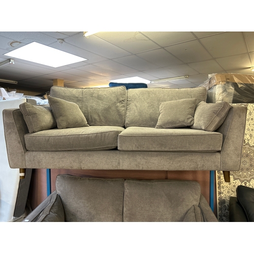 1549 - A Barker and Stonehouse Rene Grey upholstered three seater sofa, some minor damage and marks, RRP £1... 